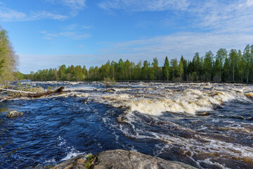 Spring flood of the Dal-River in Sweden
