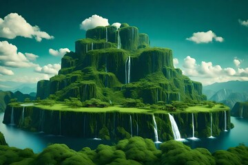 panorama of the lake