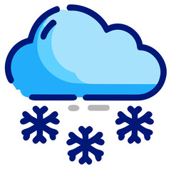 snowing weather vector svg icon illustration