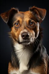 Energetic Jack Russell Terrier sitting and ready to play, Generative AI