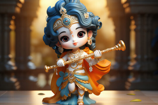picture of Lord krishna with flute