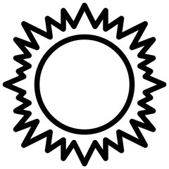 SUN filled outline icon,linear,outline,graphic,illustration