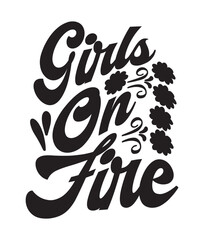 Obraz premium Girl Power Vector, Elements and Craft Design.