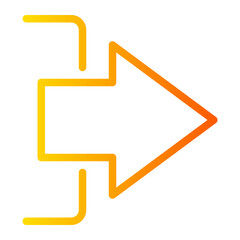 right arrow gradient icon