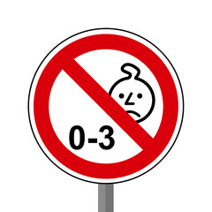 enfant Interdit Panneau signalisation rond rouge metal