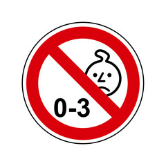 enfant Interdit Panneau signalisation rond rouge