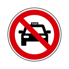 taxi Interdit Panneau signalisation rond rouge