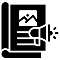 Magazine Advertising Glyph Icon