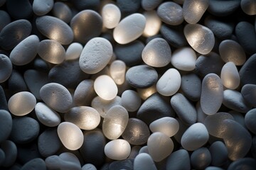 Fototapeta na wymiar background of shiny gray stones and pebbles. 