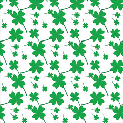 4 leaf clover plant believed to bring luck, pattern stock vector for fabric textile and wrapping wrapping