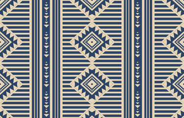 Ethnic abstract ikat art. Aztec ornament print. geometric ethnic pattern seamless  color oriental.  Design for background ,curtain, carpet, wallpaper, clothing, wrapping, Batik, vector illustration.