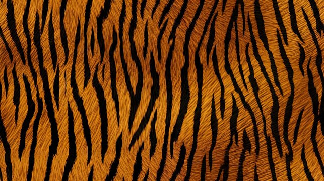  a close up of a tiger print pattern on a surface.  generative ai