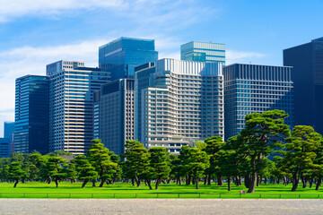 Obraz premium Skyscrapers in Marunouchi, Tokyo, Japan's largest business district