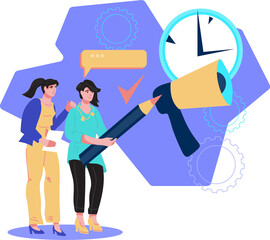 Efficient business solution and time management, planning and strategy of business growth.