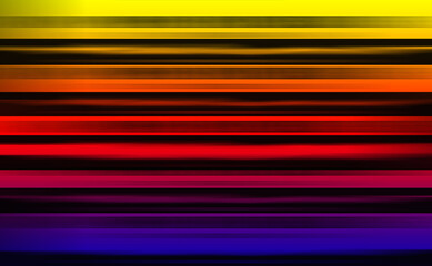 Top view horizontal colourful line speed texture background for design or stock photo, card, light, rainbow backdrop, yellow orange red purple blue colour