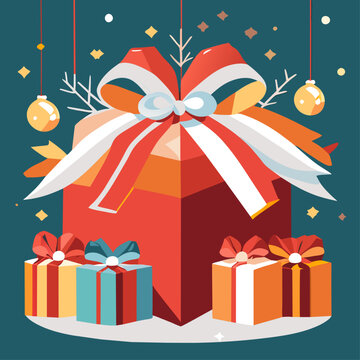 Imagen vectorial de regalos de Navidad