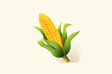 Corn vector flat minimalistic asset isolated vector style illustration