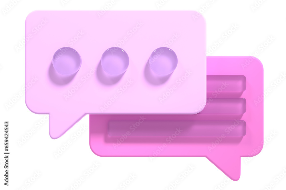 Poster 3d speech bubble icon. empty speech bubble. chat 3d render. social media notification icon. 3d rende