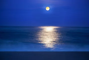 Fototapete Dunkelblau Moonlight on Water