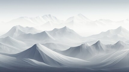  a mountain range with white mountains in the distance and a blue sky in the background.  generative ai