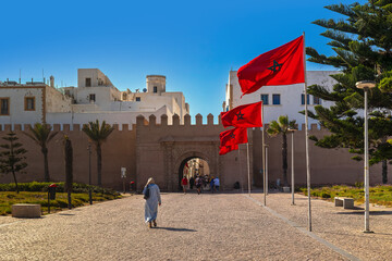 Gateway to the historic center of the town of Essaouira, Morocco.