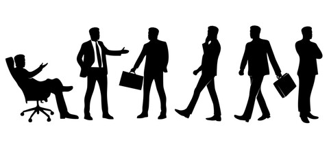 silhouettes of businessman