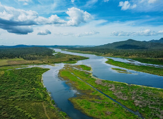Aerial view of Awoonga Dam, QLD