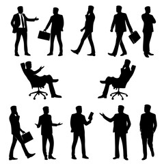 silhouettes of businessman
