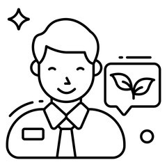 An icon design of eco chat