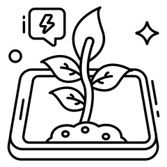 Premium download icon of mobile sprout 