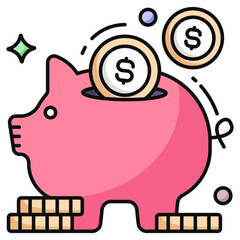 Modern design icon of piggy bank