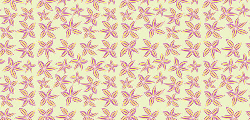 Flat vector seamless pattern with flowers. Wedding invitation, banners, wallpaper, textile print, print design templates background