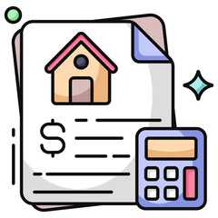An icon design of property calculation 