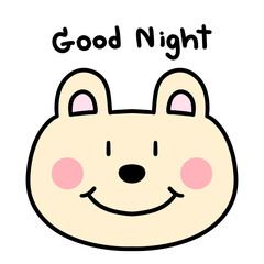 a cute little bear with a bright smile