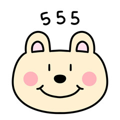 a cute little bear with a bright smile