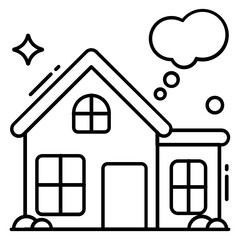 Trendy design icon of dream home 