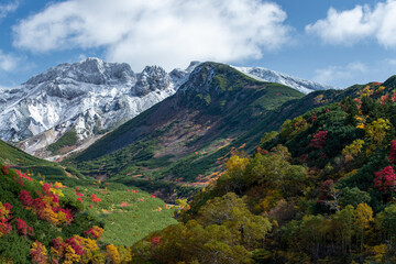 北海道　十勝岳連峰の紅葉