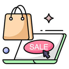 Trendy design icon of shopping sale 