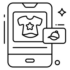 Unique design icon of shopping website