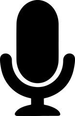 Isolated Microphone Clipart Graphic for Podcast, Recording Studio, and Vocal Recording