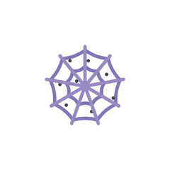 Spider's web color icon. isolated white background