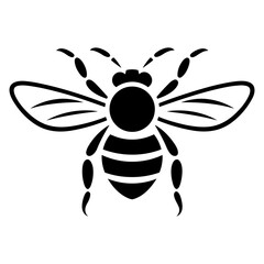 Fototapeta premium Bee illustration, isolated on transparent background, Generative Ai.
