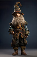 Fairy tale dwarf wizard. Concept generated AI image illustration. Fairy tales characters