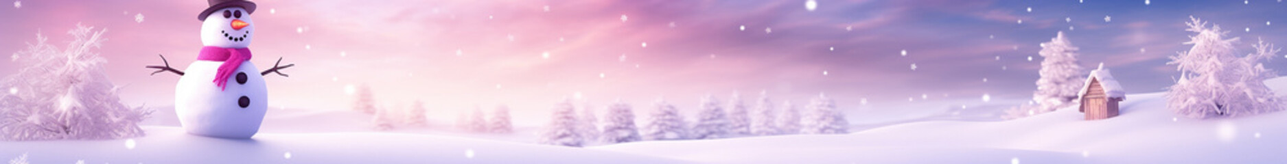 イメージカラーピンクの雪だるまの背景用グラフィック素材 - obrazy, fototapety, plakaty