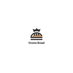 bread with crown logo design