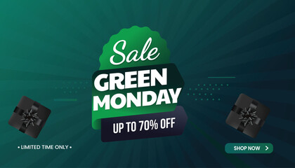 Green Monday. Green Monday offer banner design.