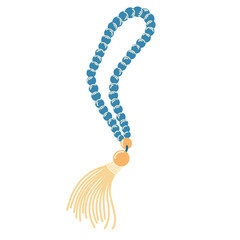 Rosary beads. Meditation Item. Hand draw vector illustration.