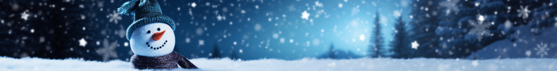 綺麗な水色の雪だるまの背景用グラフィック素材 - obrazy, fototapety, plakaty