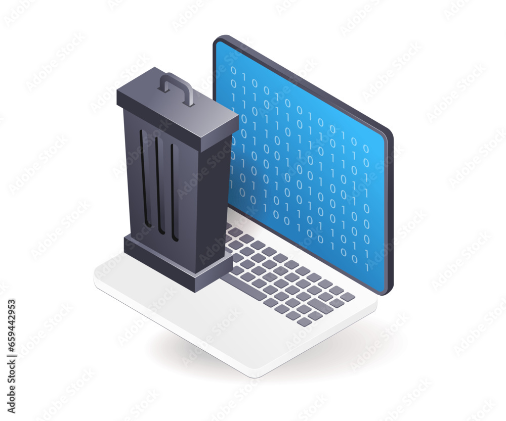 Aufkleber Trash computer folder