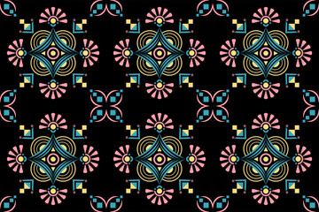 Ethnic boho seamless pattern. Traditional ornament. Tribal pattern. Folk motif. Can be used for wallpaper, textile, wrapping, web page background. mandala style